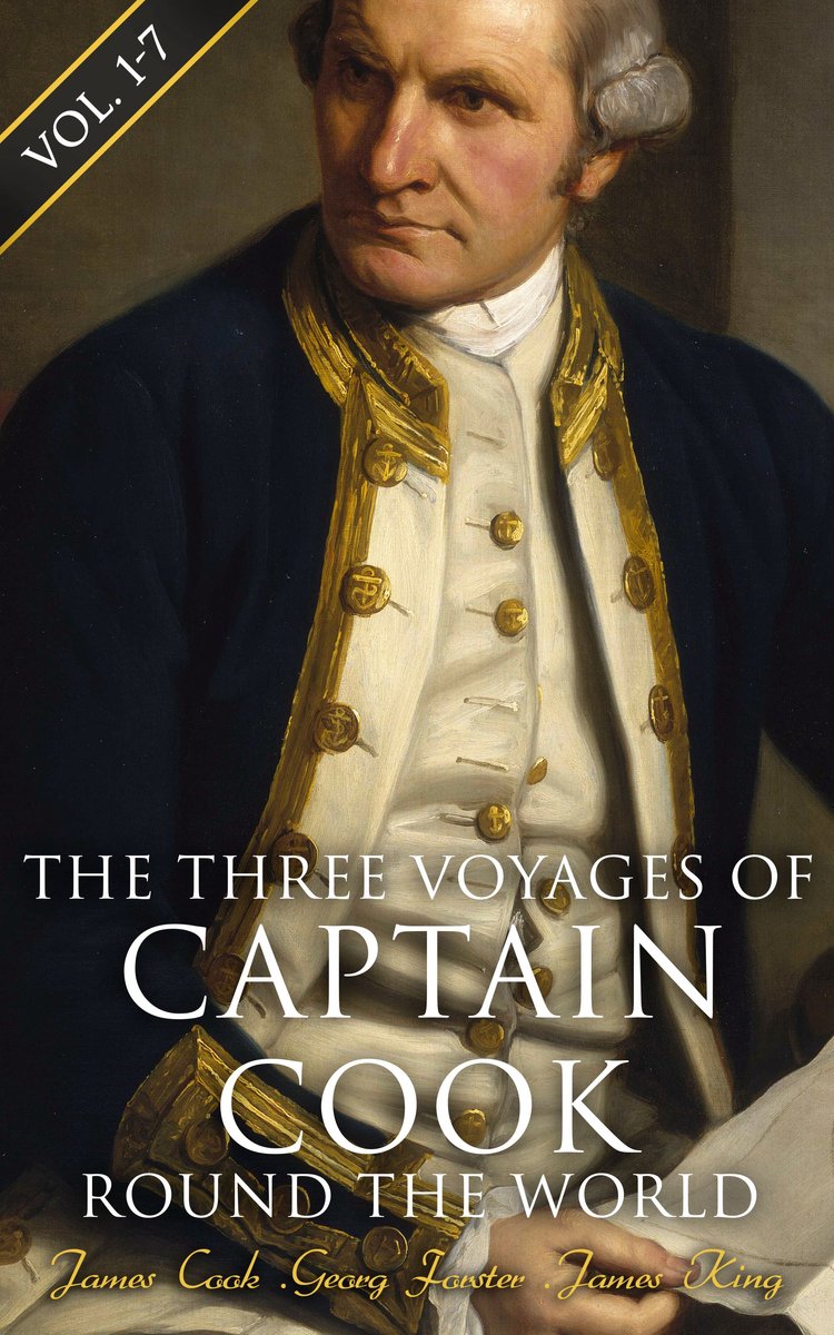 Omslag van The Three Voyages of Captain Cook Round the World (Vol. 1-7)
