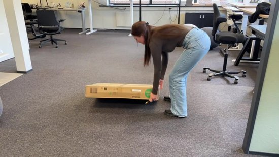 Worktrainer MiniDesk Wit | Bureau réglable en hauteur | Électrique | Table ergonomique assis-debout | Bureau à Home et lieu de travail parfaits | Avec contrôle de la mémoire – Hauteur : 73–118 cm