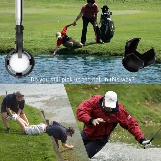 Golfballen Retriever - Roestvrijstalen telescopische uitschuifbare golfballen Retrievers - Water met golfbal ophaalsysteem Retriever Grijper Klauw Zuiggereedschap - Golfcadeau voor mannen van Merkloos — afbeelding 3