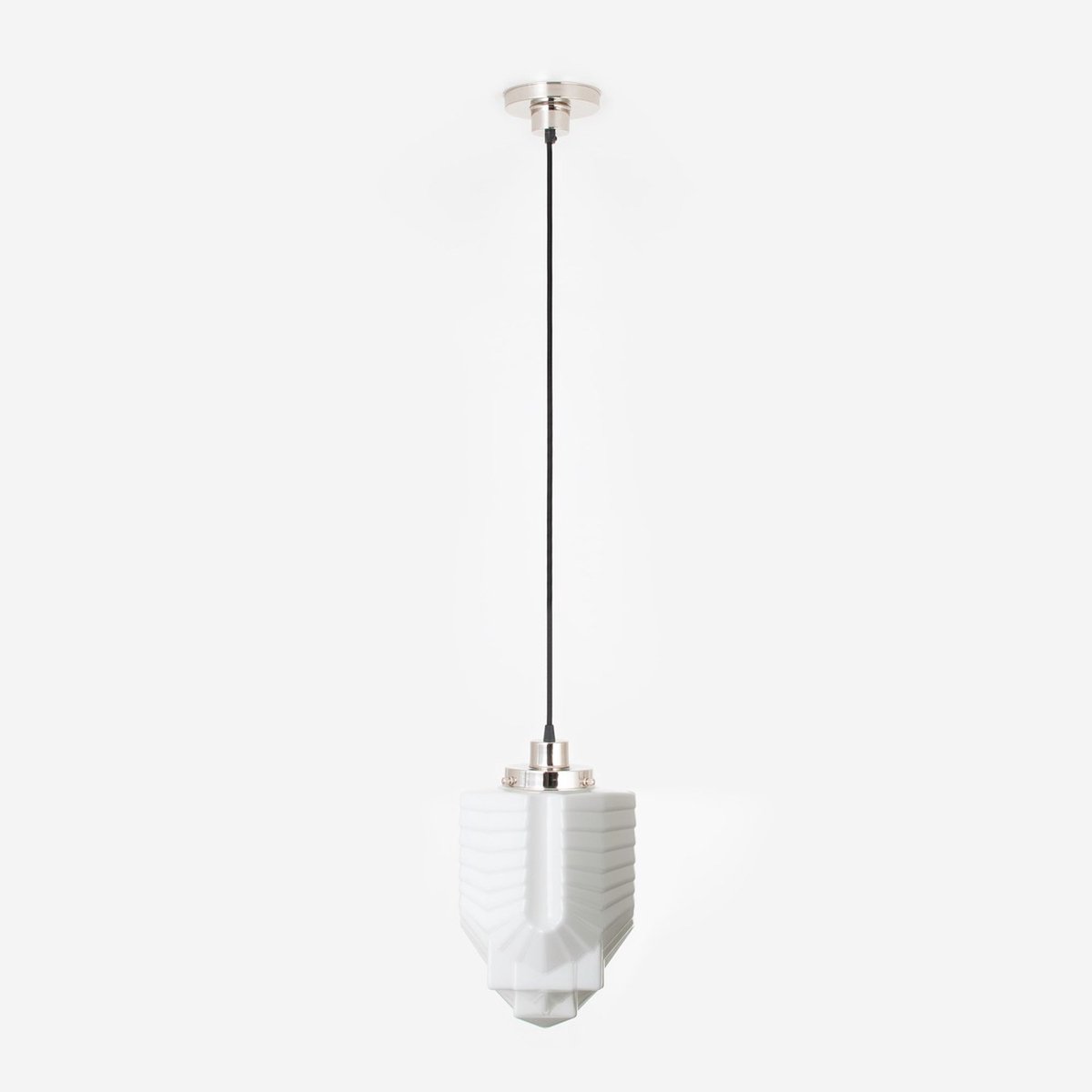 Hanglamp aan snoer ''Chrysler'' 20's Nikkel - Art Deco Trade