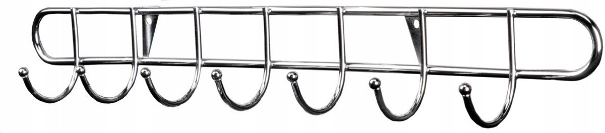 Galicja - Wandkapstok met 7 Haken - Chroom - Sterke Constructie - Veelzijdig