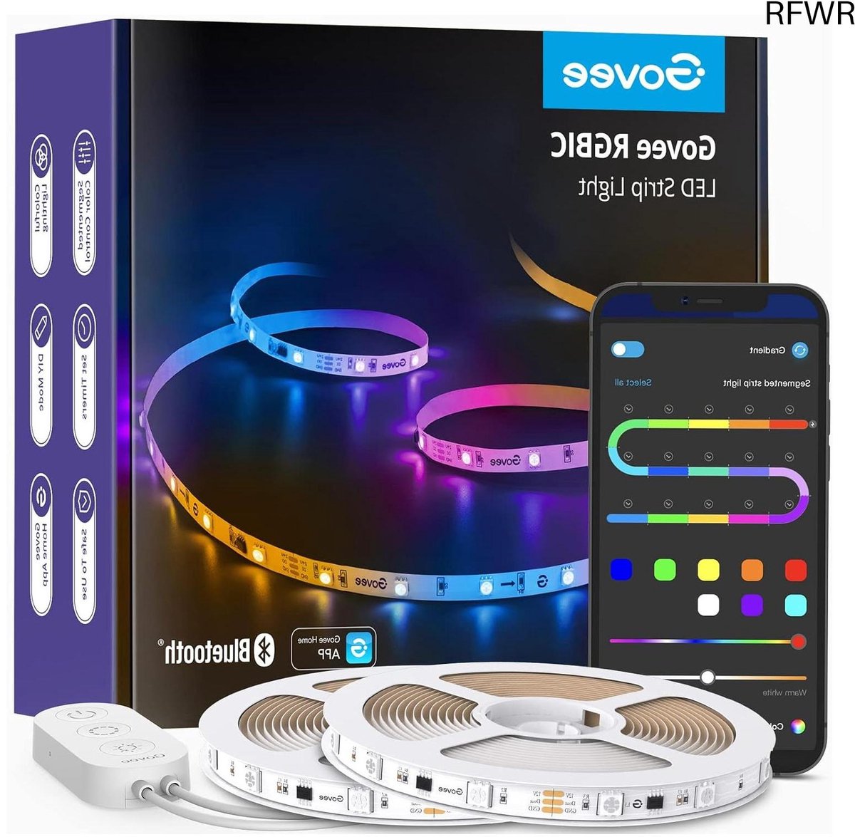 RFWR® LEDstrip 20m met Muzieksynchronisatie en Segmentcontrole voor Thuis en Feestjes