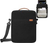 KZQ Sacoche pour tablette 1 pièce - Housse pour ordinateur 9-13 pouces - Sac pour iPad - Avec poignée et bandoulière amovible - Sac bandoulière - Sac de voyage - Sac portable - Pour ordinateurs portables de moins de 13 pouces - Zwart