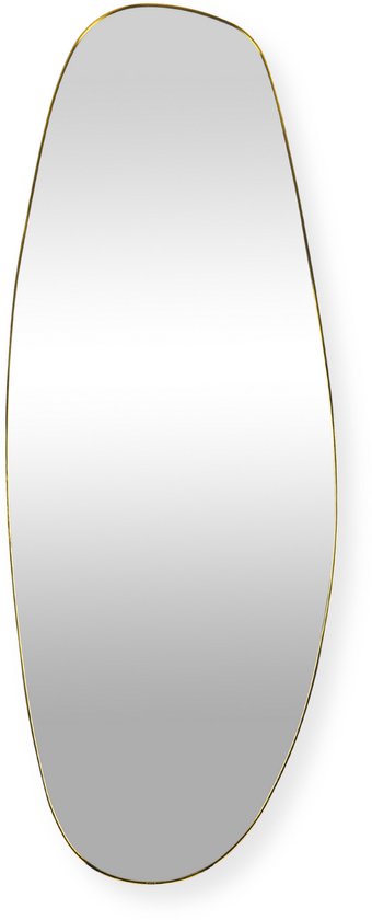 SensaHome Rafael Wandspiegel – Organische Spiegel – Asymmetrisch Design – 160x60 cm – Goud