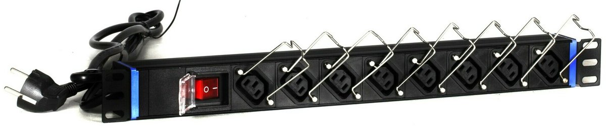 DSIT 19 inch 8 voudige C13 stekkerdoos - geschikt voor serverkast - patchkast en flightcase