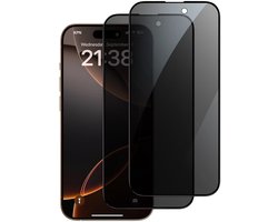 2x Screenprotector geschikt voor iPhone 16 Pro Screenprotector Prive Privacy Glas Gehard Tempered Glass Full Cover - Screenprotector geschikt voor iPhone 16 Pro Screen Protector Privacy Screen Cover - Volledig dekkend - 2 stuks