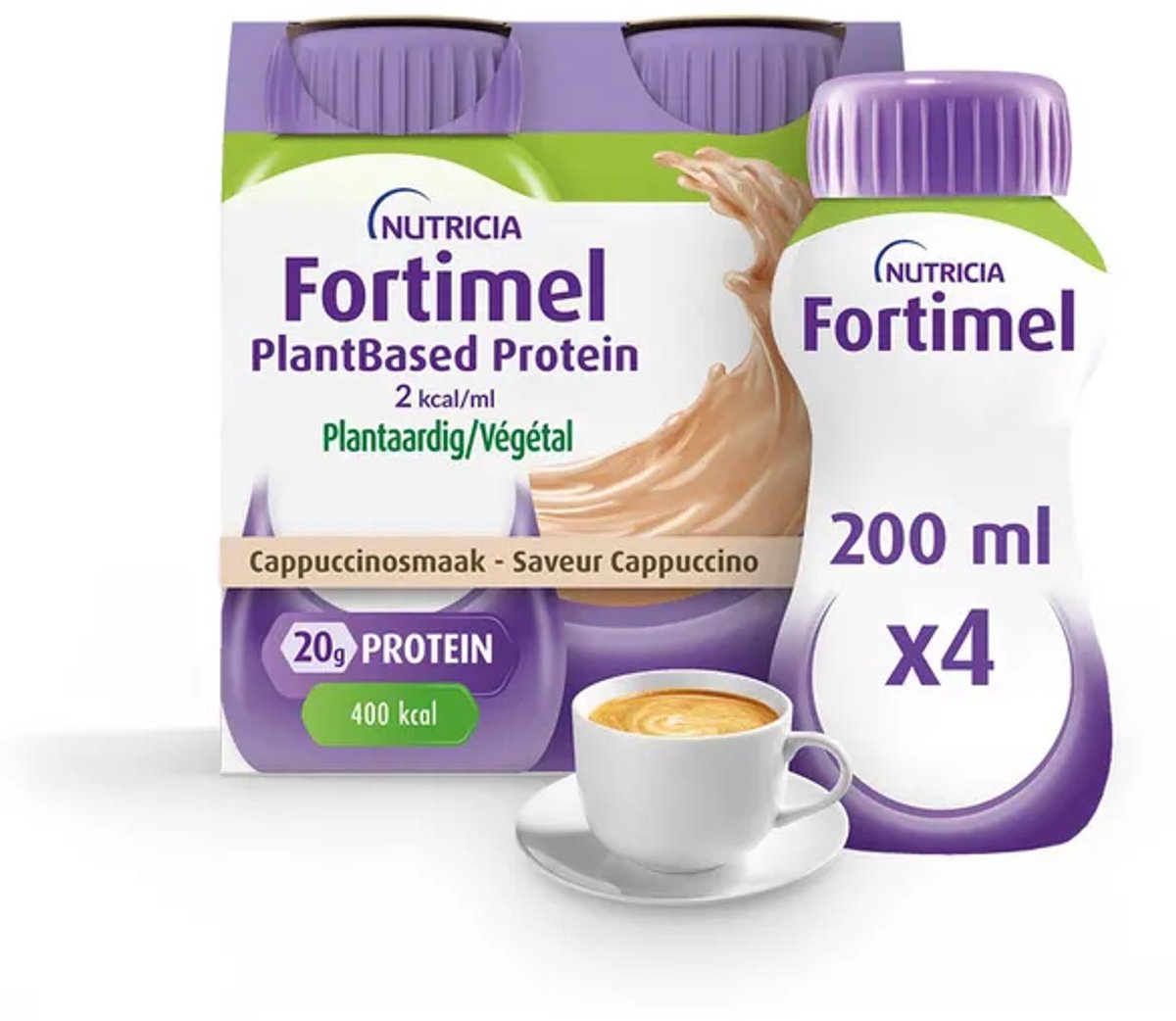 Fortimel Plantbased Protein Cappuccino 4x200ml