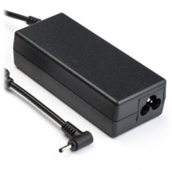 Chargeur d'ordinateur portable noir 65W avec connecteur 3.0 x 1.0mm.