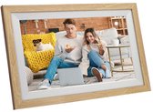 Bol.com Digitale Fotolijst met WiFi en Frameo App- Samigo - 15.6 Inch HD+ IPS Display - Fotokader met Touchscreen -XL scherm - 3... aanbieding