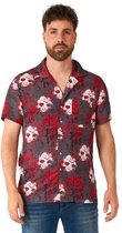 OppoSuits Shirt - Friday the 13th - Heren Shirt - Halloween Overhemd - Carnavalskleding - Korte Mouwen - Zwart - Horror - Maat: L