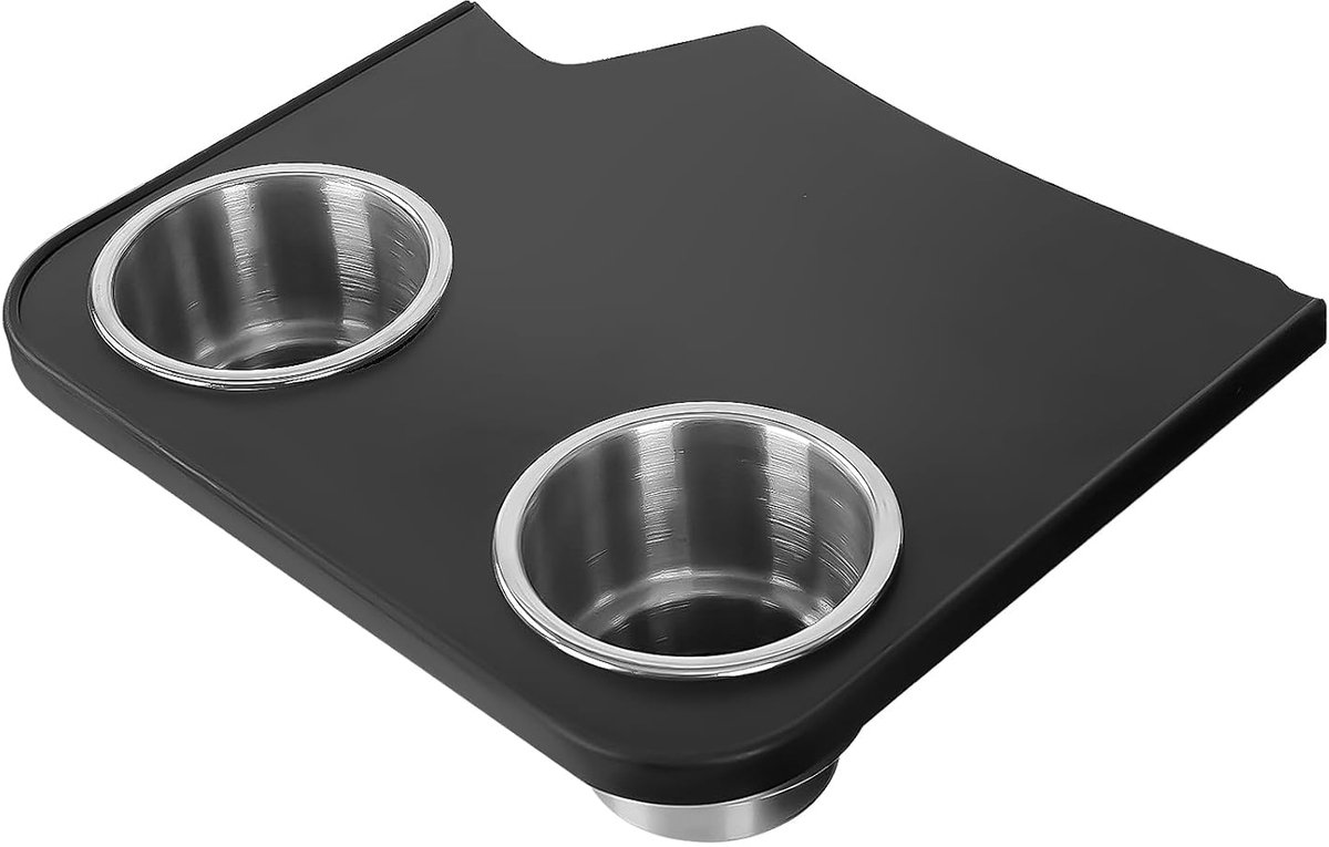 Bekerhouder Accessoires voor Camper Van - Snack Lade en Telefoon Tafel - 1 stuk - Zwart - Hoogwaardige Kunststof