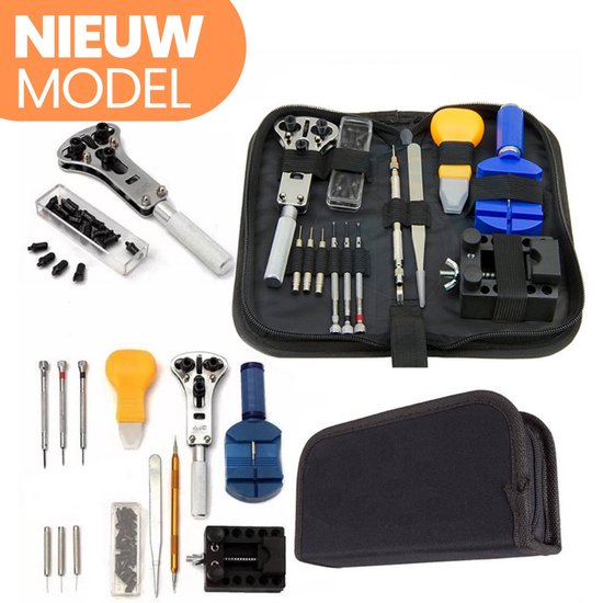 Kit d'outils d'horloger - Kit complet de réparation de Montres - Usage professionnel et amateur - Comprend un étui de rangement de Luxe