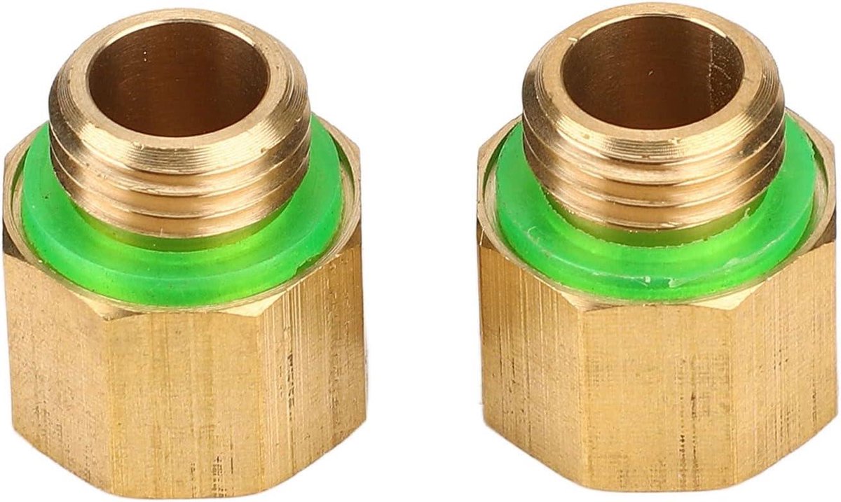Allecto Plus - Spuitverloopadapter voor waterpijp sproeikop - 2 stuks - Gazon sprinkler adapter - Verbeterde verstuiving - G3/8 naar G1/4