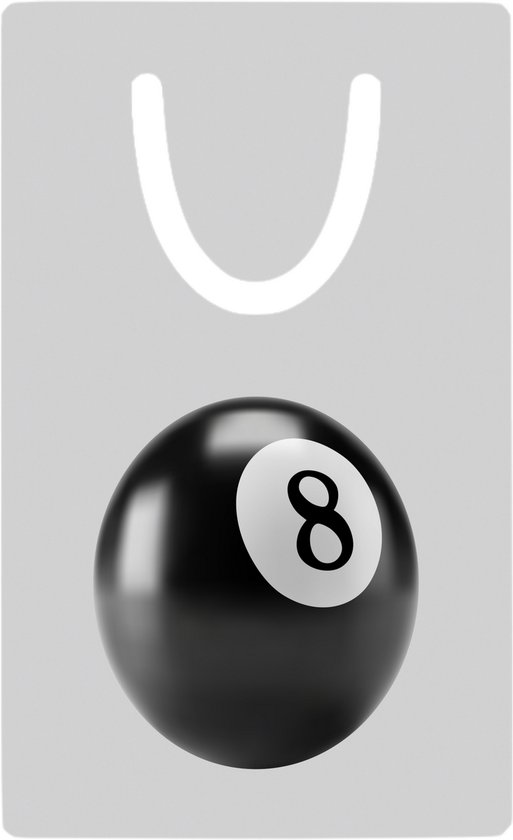 Hacebo® - Biljartbal metalen boekenlegger - Biljart - Biljarters - Snooker - poolen - nummer 8 Bladwijzer boekenleggers - 7.6 cm x 5cm