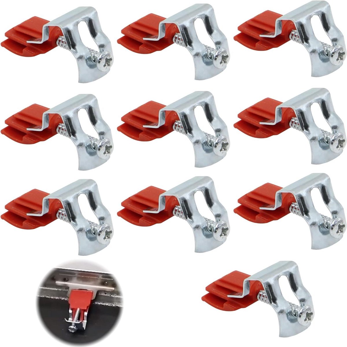 Goedkoopste Montageklemmen gootsteen - 10 stuks voor keuken en badkamer - Verstelbaar - 50 x 25 x 18 mm