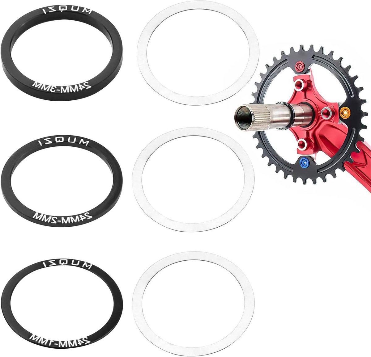 Allecto Plus - Afdichtingen Set voor Fiets Binnenlagers 24mm - Compatibel met BB86/91/92/BB30/PF30 - Krukas Accessoires