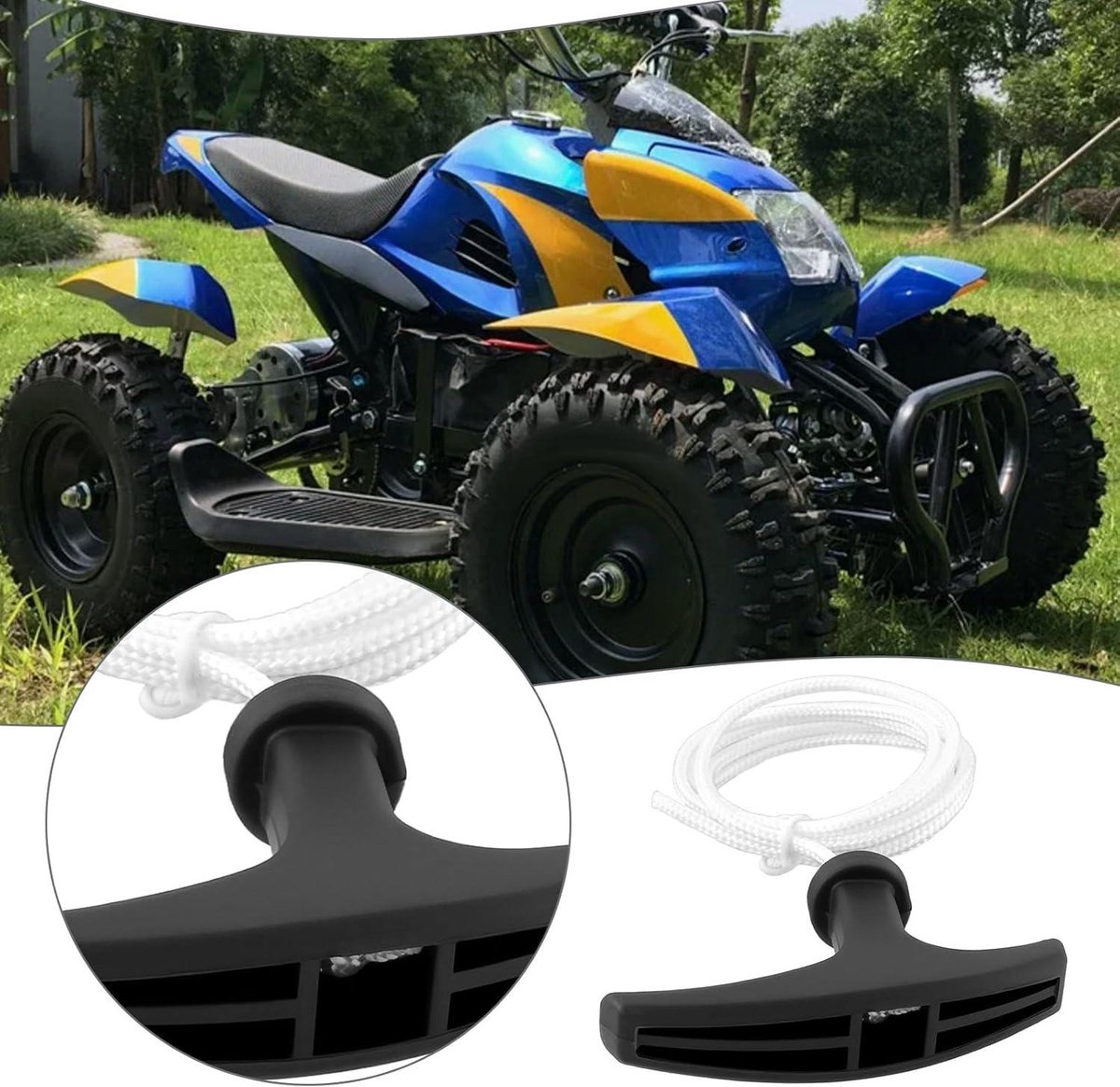 Allecto Plus - Startkoord voor Mini Quad Bike - Set van 2 - Voor Mini Moto Quad Fietsen en Mini ATV - 950mm Lang