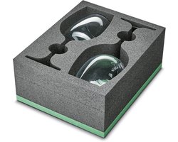 Glaszet voor woonmobiel en boot - set 2051 - rode wijn - 6 stuks