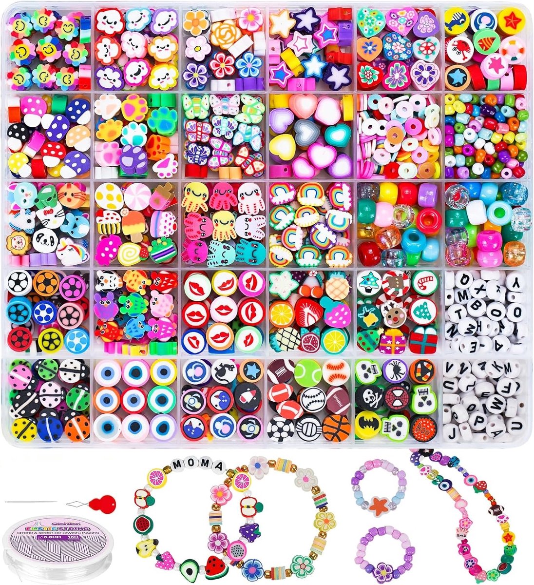 BOTC Sieraden Set - Knutselen meisjes - Armband Maken Set - 1050-Delig - Sieraden Halsketting Maken - 24 Stijl - Cadeau voor Meisjes Kinderen