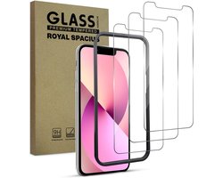 3 Stuks Screenprotector geschikt voor iPhone 13 mini - Met Uitlijn tool - Gehard Beschermglas - Tempered Glass Screen Cover