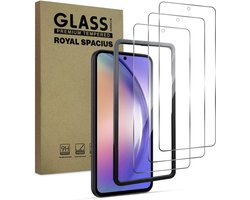 3 Stuks Screenprotector geschikt voor Samsung Galaxy A54 - Met Uitlijn tool - Gehard Beschermglas - Tempered Glass Screen Cover