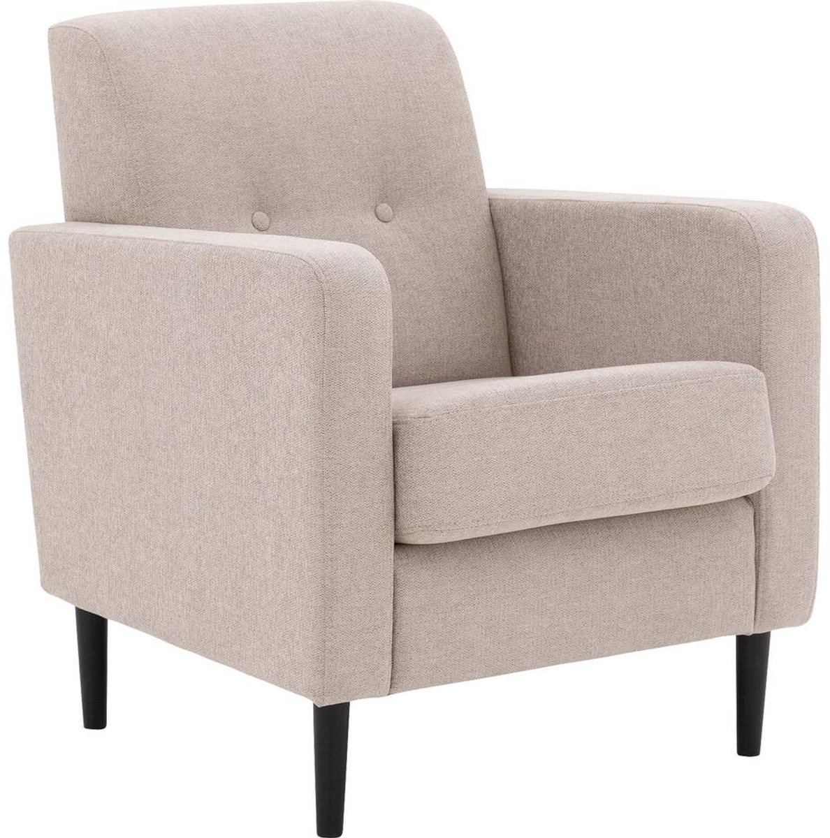 Goossens Fauteuil Hipp - Stof - Beige