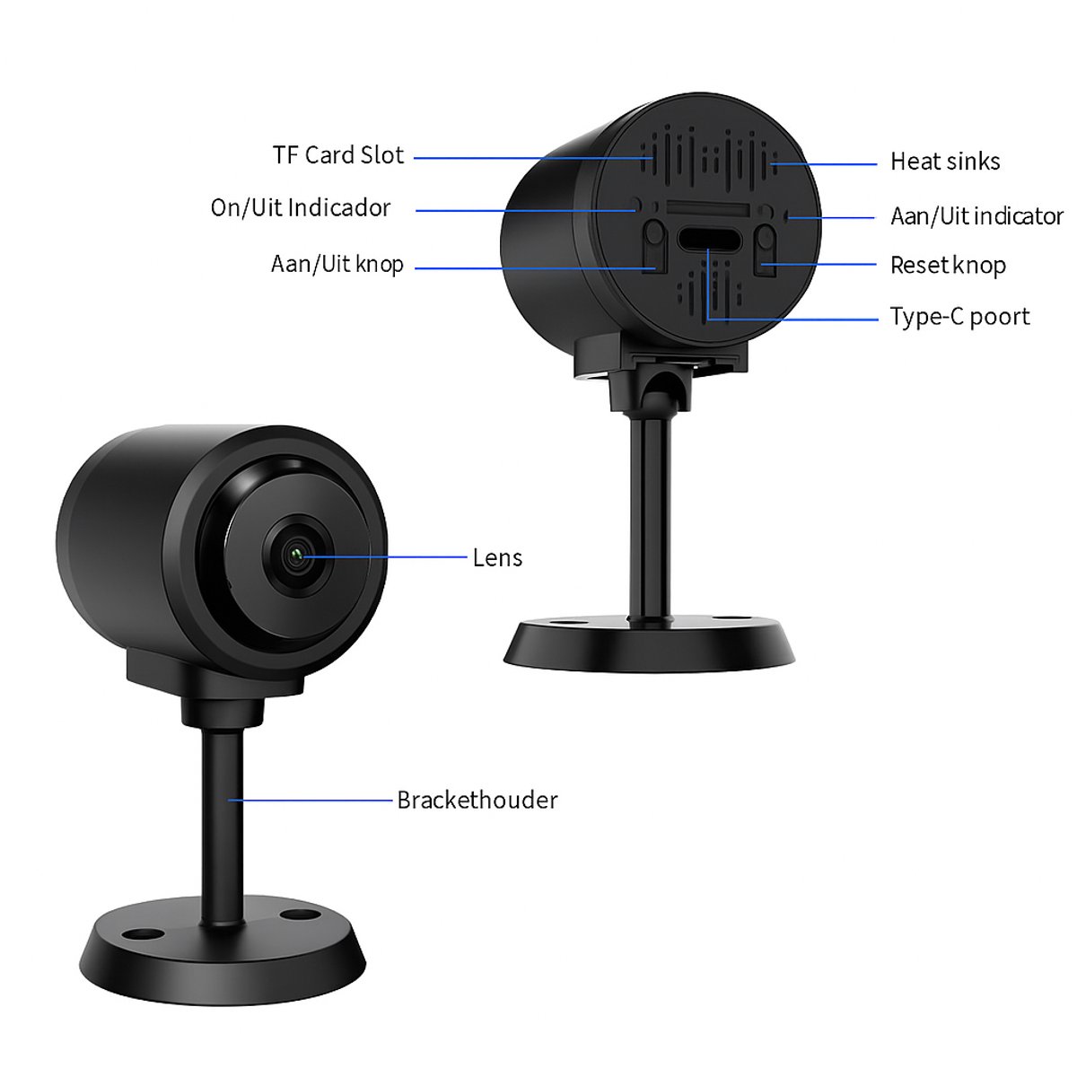 Narvie C1 Beveiligingscamera – 1080P HD IP Camera – Wifi – Nachtzicht – Bewegingsdetectie – Binnen/Buiten – foto 3
