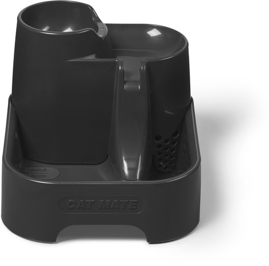 Cat Mate Drinkfontein 335E-G - met 3 Niveaus - voor Katten en Kleine Honden - 2 liter - Grijs