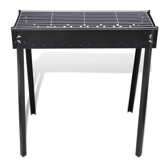 vidaXL Houtskoolbarbecue staand vierkant 75x28 cm van VidaXL — afbeelding 2
