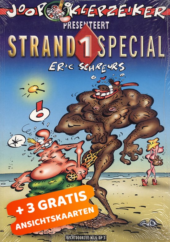 Joop Klepzeiker Strand Special 1 (Inclusief 3 gratis ansichtkaarten) - Stripboeken Stripboek Nederlands Volwassenen Vakantieboek Tijdschrift Cadeau