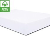 Bol.com Pure'Cotton Hoeslaken 120x200 - Hoekhoogte tot 30 cm - 100% Katoen - Hotel Comfort - Glad geweven - Wit aanbieding