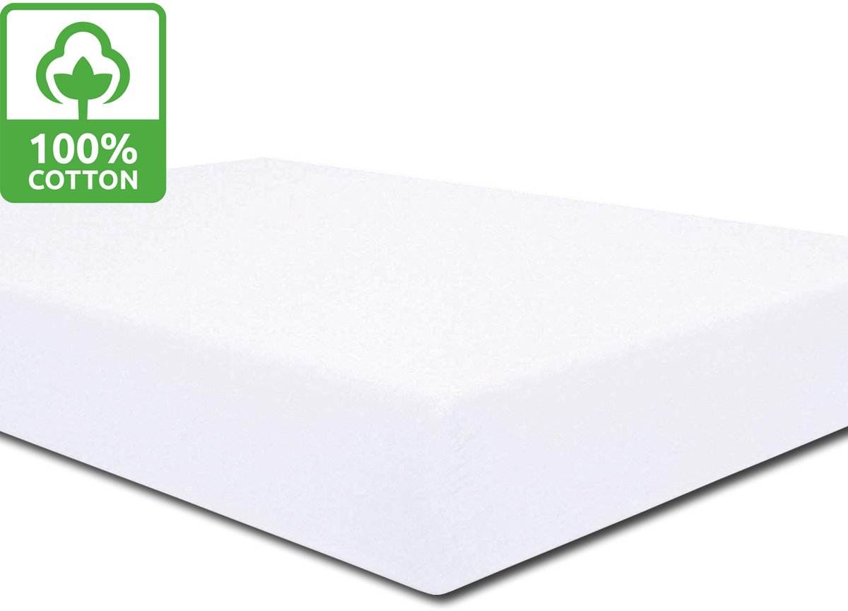 Hoeslaken 90x200 - 100% Katoen - Hotel - Wit