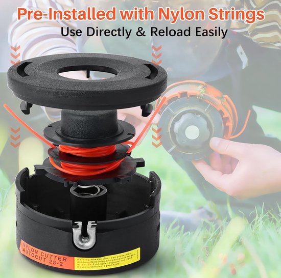 Maaikop - voor AutoCut 25-2 Maaikop - 2 stuks - grasmaaierkop - multifunctionele maaikop - voor STIHL Bosmaaier - onkruid wieden - tuinaccessoires - Accessoires voor grasmaaiers van Merkloos	 — afbeelding 4