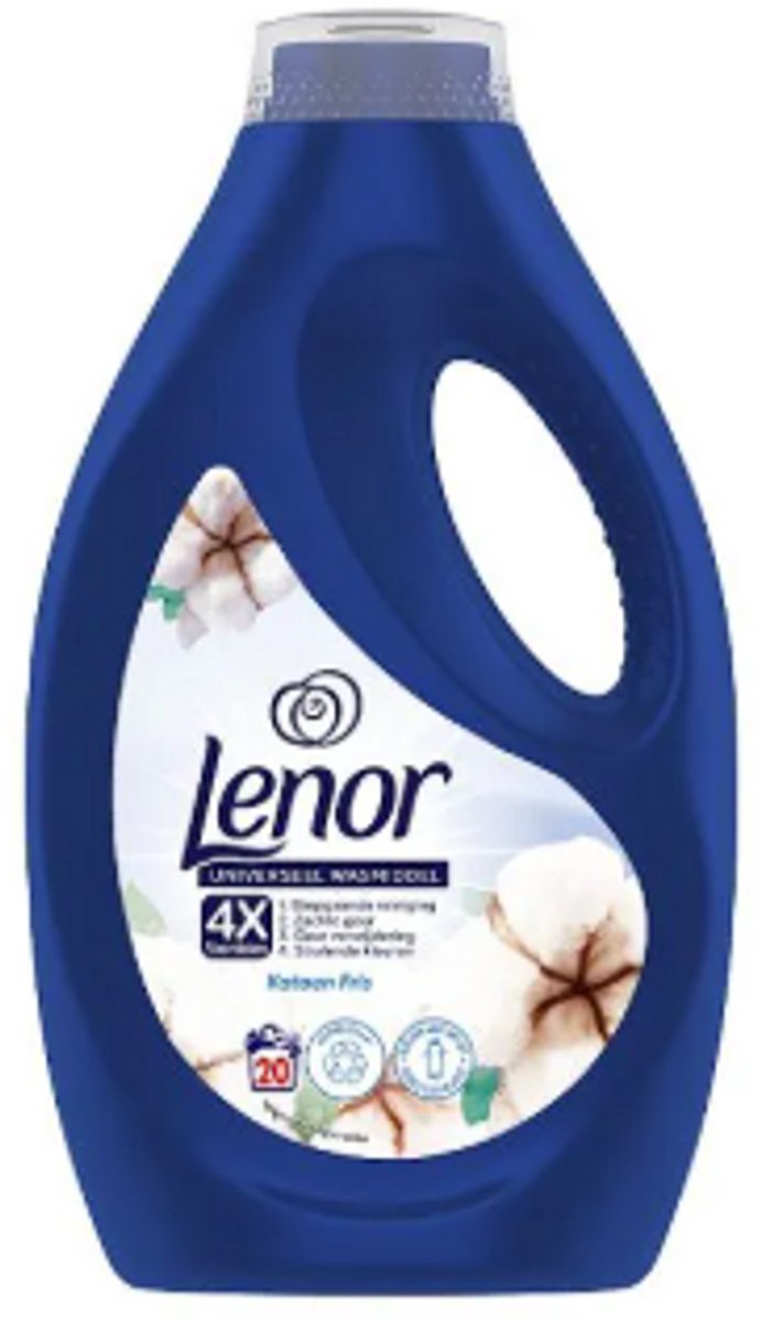 Goedkoopste Lenor Vloeibaar Wasmiddel Katoen Fris 20 Wasbeurten 900 ml