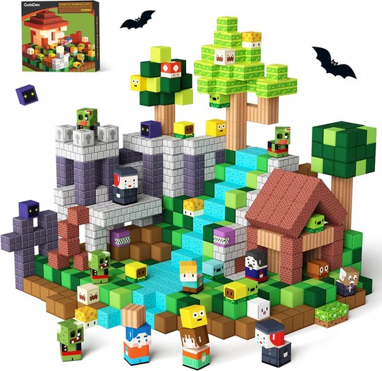 Magnetische Bouwblokken Set - 100 Stuks Educatief Speelgoed - Magnetische Tegels voor Kinderen 3-10 Jaar - Creatieve Bouwset voor Jongens en Meisjes - STEM Speelgoed Cadeau - Montessori Constructiespeelgoed