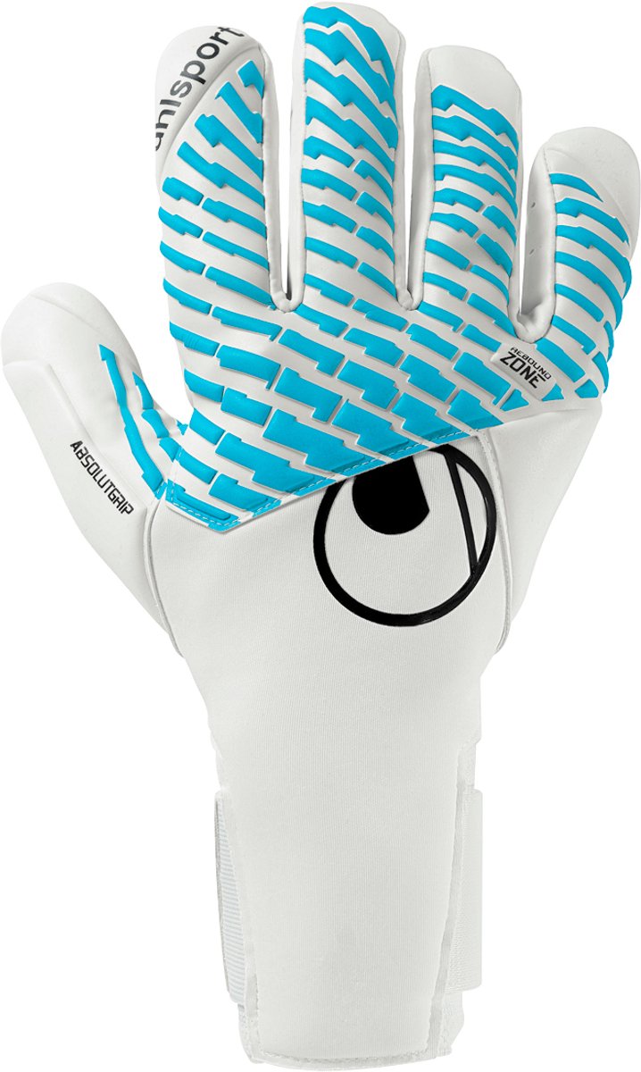 Uhlsport Fm Cybertec Absolutgrip Hn Keepershandschoenen - Wit / Lichtblauw / Zwart | Maat: 8