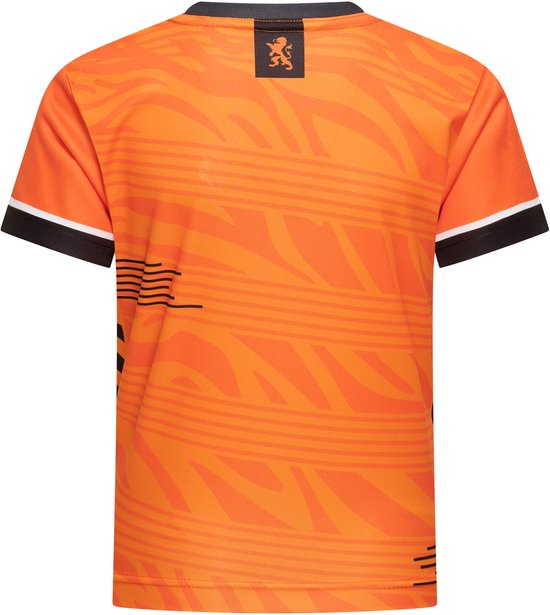 Maillot et short de football Oranje de Nederlands Elftal – Lionnes et Lions du Championnat d'Europe/Coupe du Monde – Tailles Bébé à adulte – Nouveau Design – Taille 140