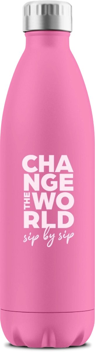 BWT Climate Bottle - Pink editie | Waterfles | Dubbelwandig roestvrij staal – houdt dranken tot 6 uur warm of koud | Lekvrije roestvrijstalen schroefdop | Onbreekbaar en smaakneutraal | BPA-vrij
