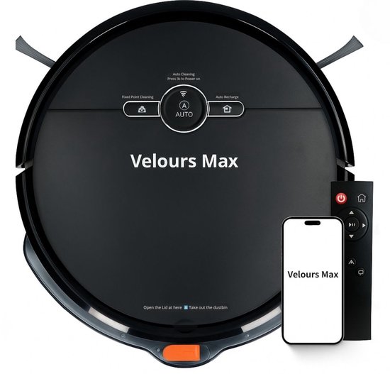 Velours Max® - Robotstofzuiger met Dweilfunctie - Robot Stofzuiger - Slimme Navigatie - Met Laadstation - Automatisch Oplaadstation - Dweilrobot - Huisdieren - Robotstofzuigers met Dweilfunctie - Robotstofzuigers - Stofzuiger - Stofzuigers