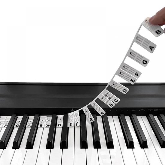Foto: Siliconen piano stickers afneembaar piano keyboard stickers 88 toetsen piano noten stickers piano sticker kinderen afneembare siliconen piano toetsenwijzer toetsenwijzer piano stickers eenvoudig muzieknoten leren leren spelen strip