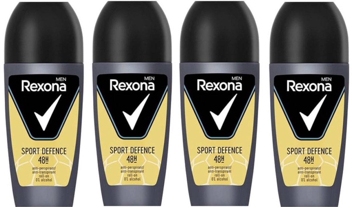 Rexona Deo Roller Men - Sport Defence - Voordeelverpakking 4 x 50 ml