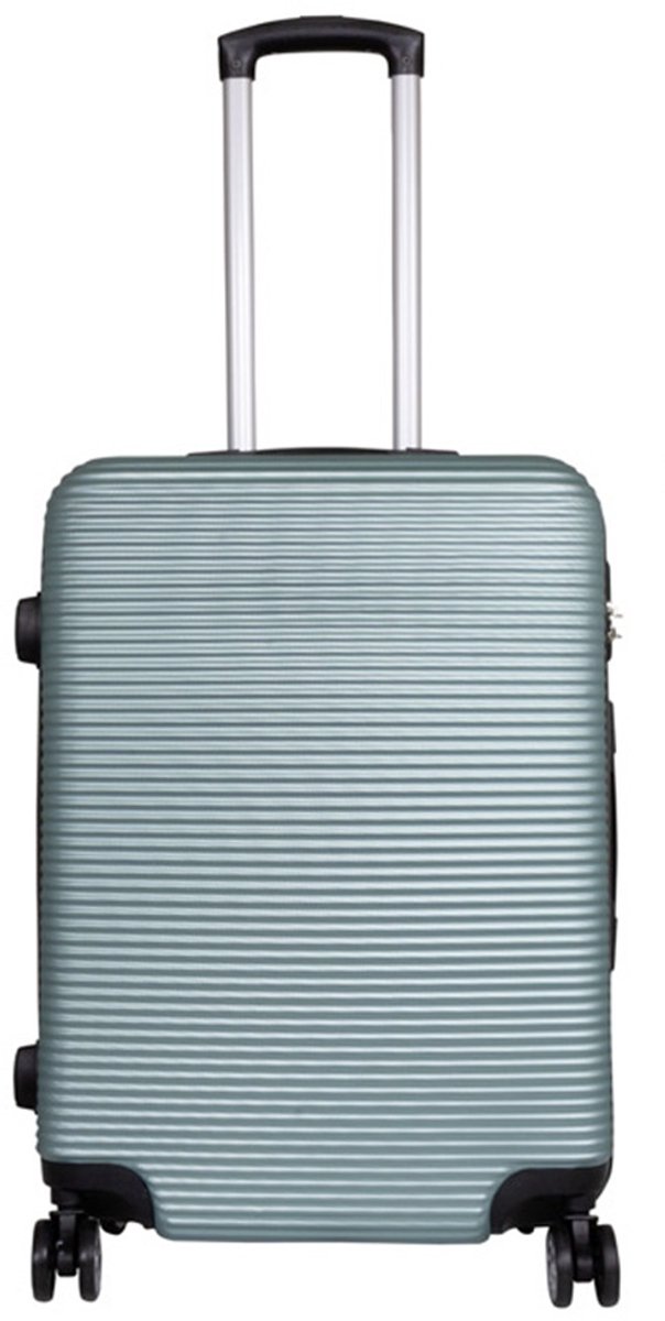 Koffer Malaga maat M - Reiskoffer met cijferslot op 4 dubbele zwenkwielen - ABS - 66 Liter - Turquoise Groen (Mint, Mintgroen, Zeegroen) - ca 66x46x27 cm