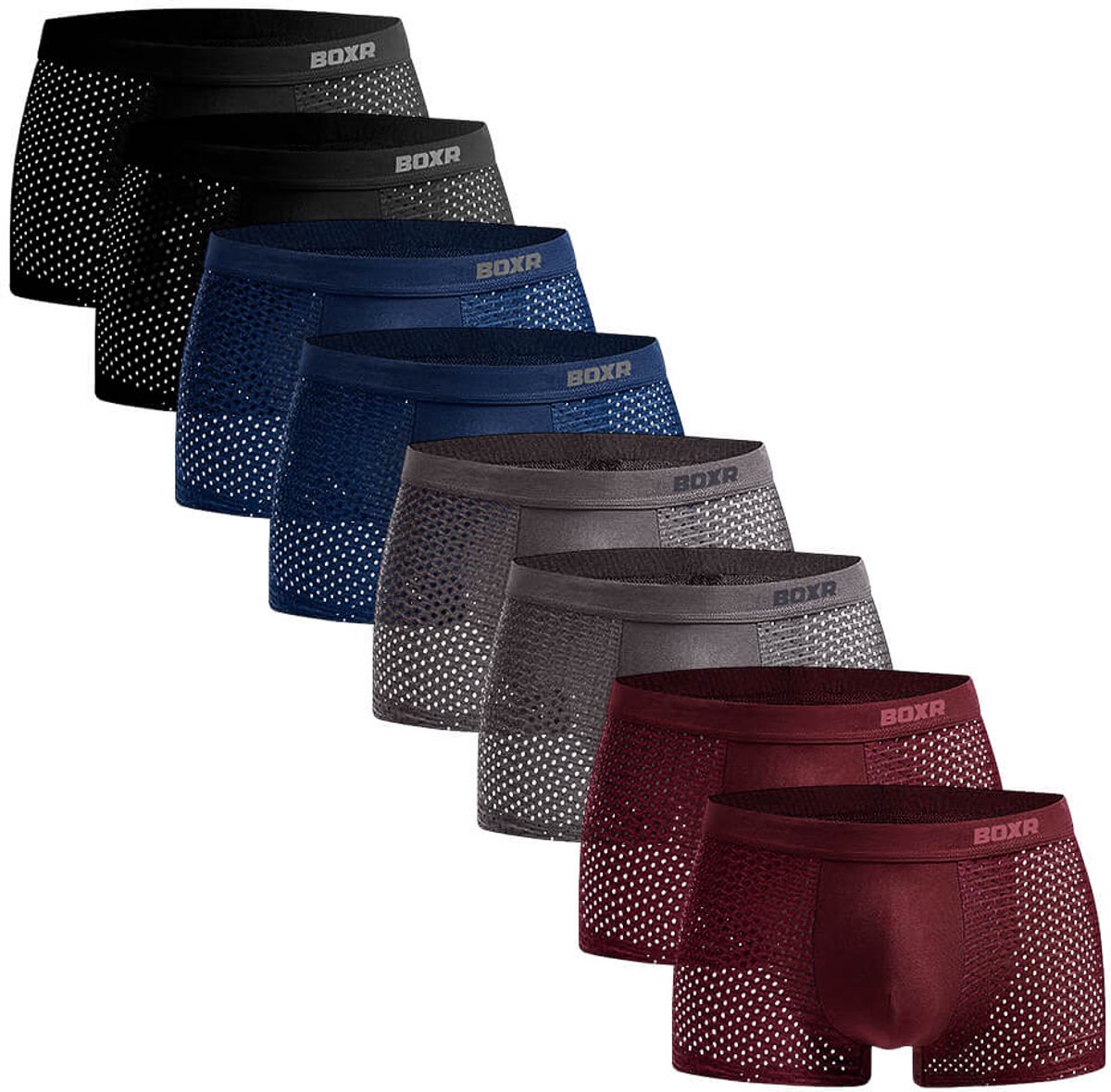 BOXR Boxershort Heren 8 Pack - Bamboe Ondergoed Heren - Duurzaam & Ademend - Zijdezacht - Perfecte Pasvorm - Ondergoed Heren - Onderbroeken Heren - Ideaal voor Dagelijks Gebruik & Sport - Maat M