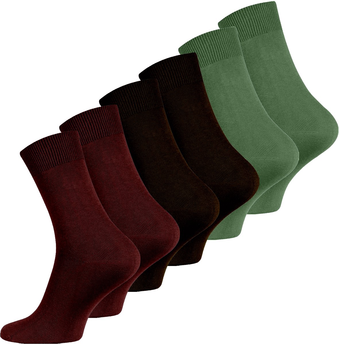 6 Paar PREMIUM Bamboe Sokken Heren, Zacht, Ademend - Mix-5 40/45