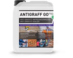Graffiti verwijderen - Anti Graffiti Coating & Buitenmuur impregneermiddel - ULTRA NANO - Duurzaam Gevel impregneren én beschermen - AntiGraff Go Pro - 2,5L (15m2)