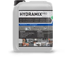 Cementmix Additief - 100% Cement waterdicht maken van Chape, Dekvloer, Stuc - Waterdichte mortel voor Voegen van Badkamer, Terras, Gevel - Permanente werking - Hydramix Pro 2.5L