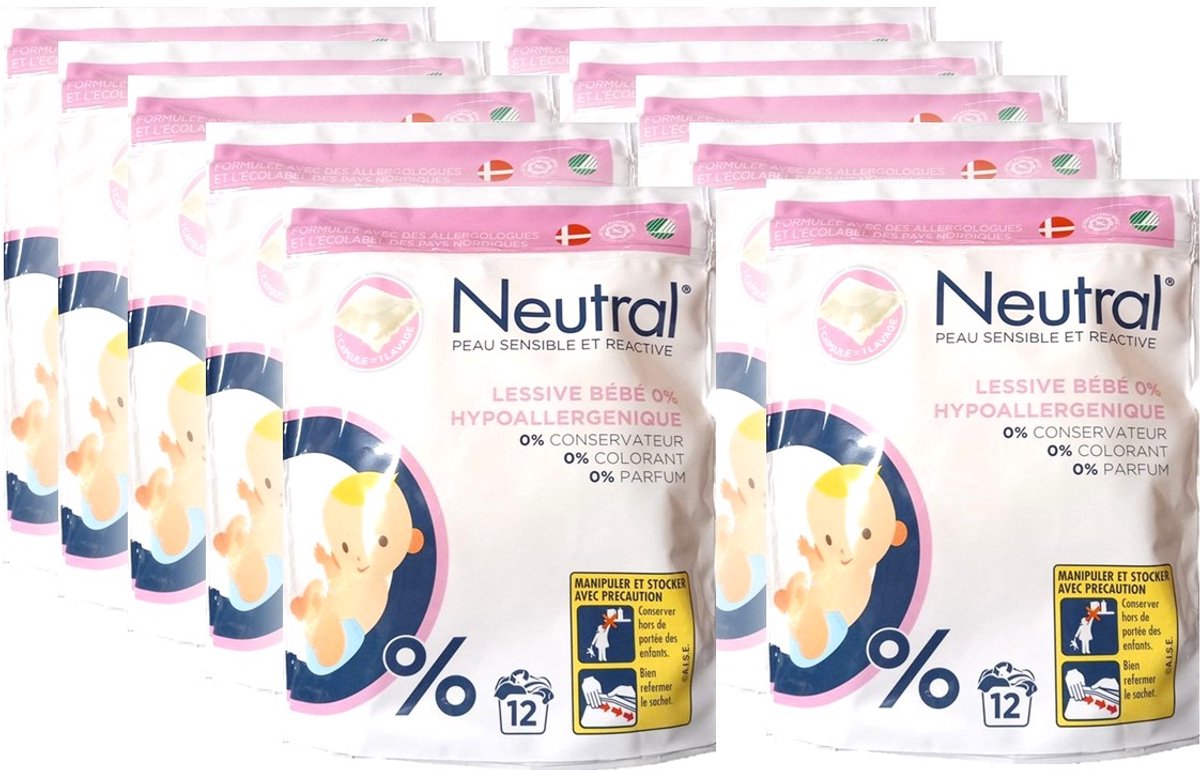 Neutral Baby Wascapsules - 10 x 12 Pods - Hypoallergeen - 120 wasbeurten