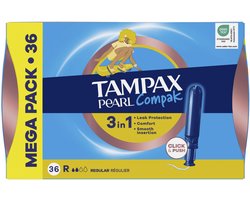Tampax Tampons Pearl Compak Normal Applicator - 36 stuks