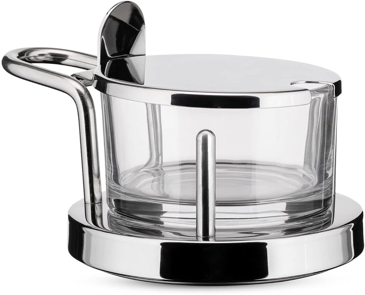Elegante kaaskelder - praktisch en vaatwasmachinebestendig - glas en roestvrij staal - 11 cm