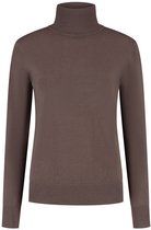 DAMES COLTRUI - Glad Gebreid - Viscose - Kleur Bruin - Maat XL